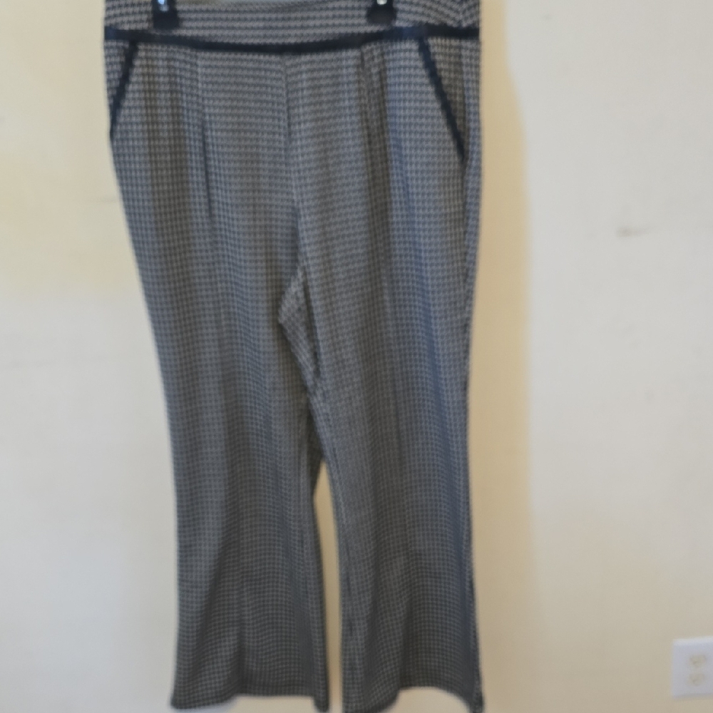 Cato Black and White Houndstooth Pants